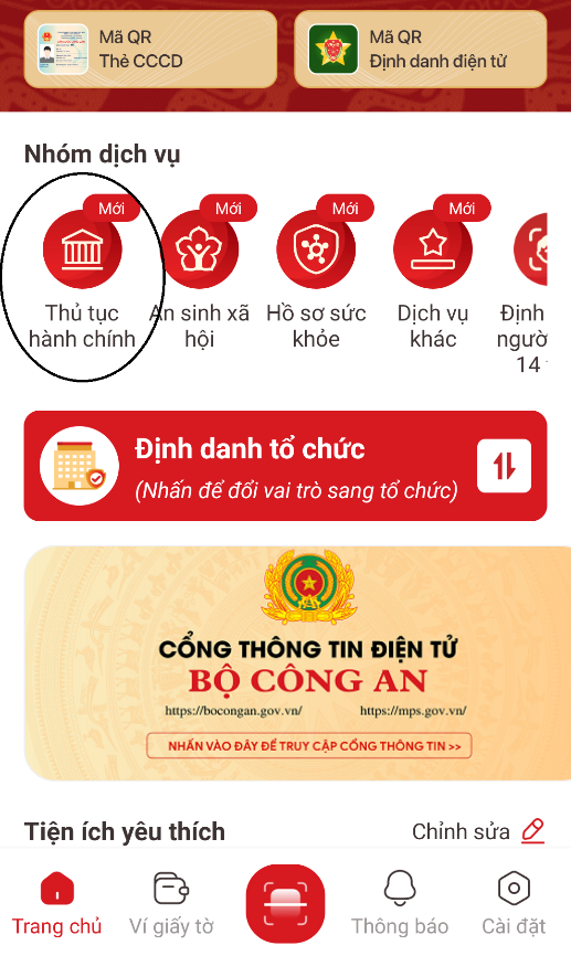Hướng dẫn đánh giá mức độ hài lòng đối với thủ tục hành chính trong Công an nhân dân qua ứng dụng VNEID