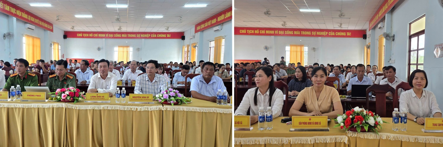 Lãnh đạo, đại biểu tham gia hội nghị tập huấn.