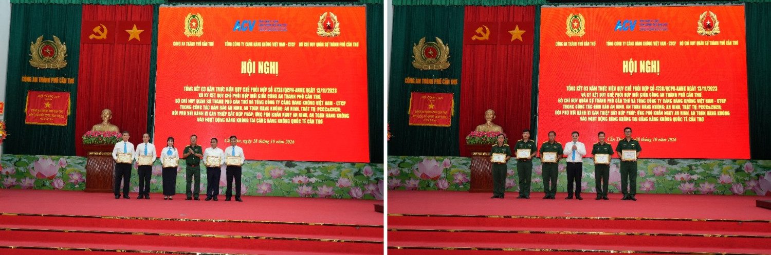 Trao khen thưởng cho các tập thể, cá nhân có thành tích trong thực hiện Quy chế phối hợp