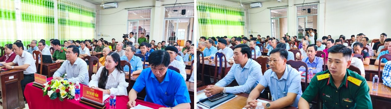 Hình ảnh đại biểu tham dự Hội nghị “Công an xã Trường Long lắng nghe ý kiến nhân dân”