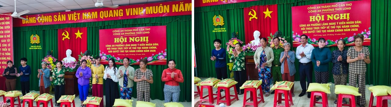 Hình ảnh Lãnh đạo trao quà cho các hộ dân có hoàn cảnh khó khăn