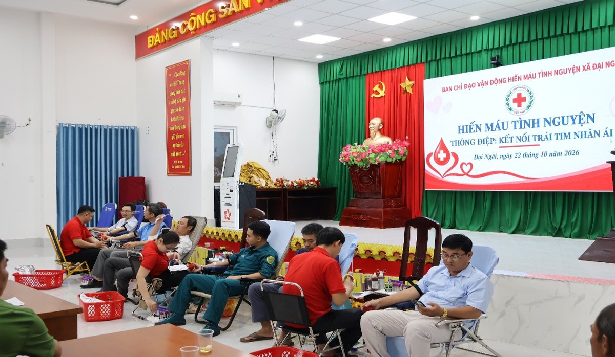 Quang cảnh khu vực hiến máu.