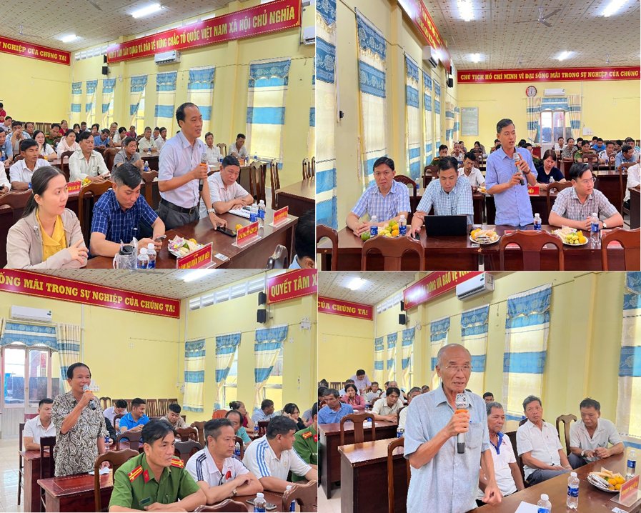 Người dân và đại diện cơ quan, tổ chức trên địa bàn phát biểu ý kiến tại hội nghị