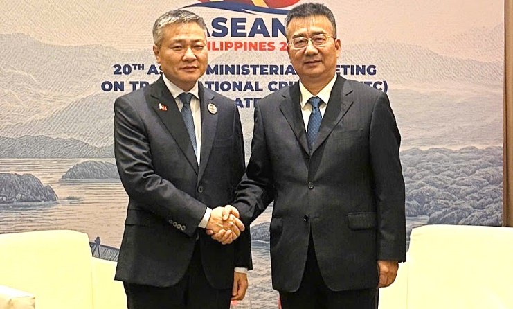 Thứ trưởng Nguyễn Ngọc Lâm tiếp xã giao Thứ trưởng Bộ Công an Trung Quốc Lã Vũ Khâm.