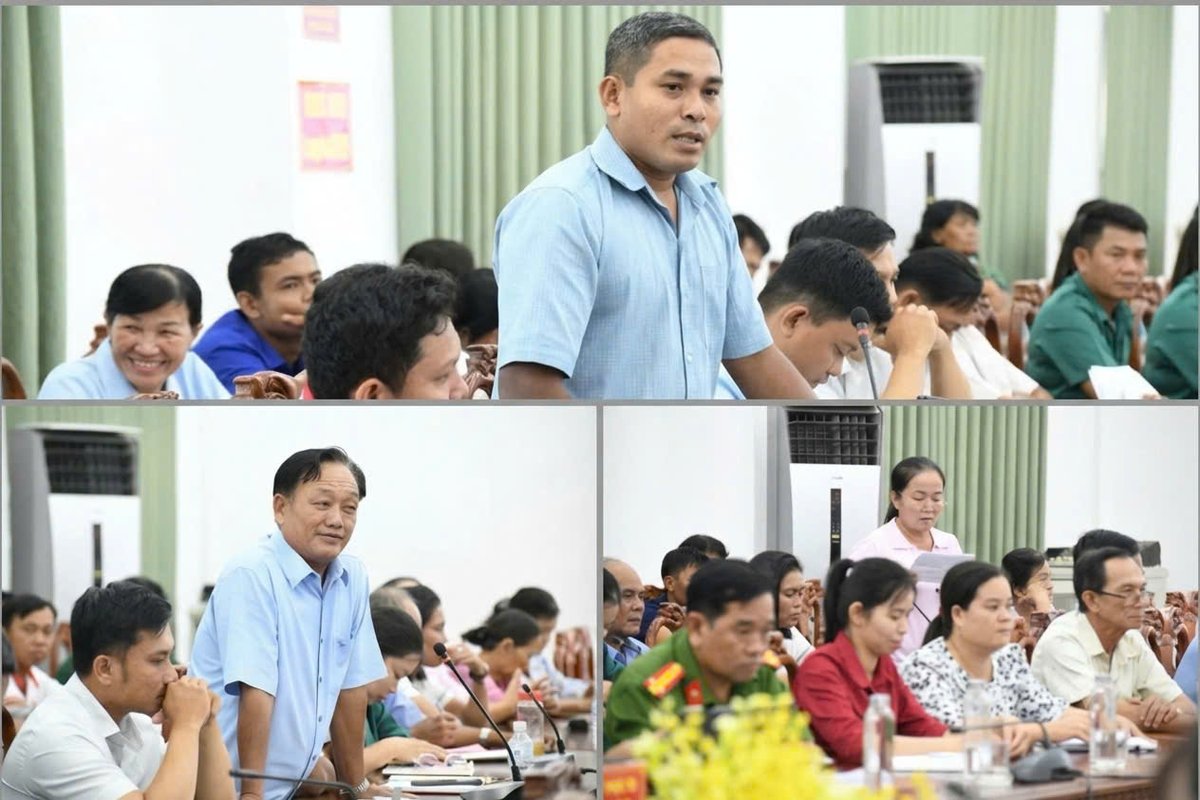 Các đại biểu và Nhân dân trao phát biểu ý kiến tại Hội nghị.