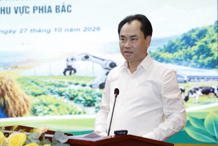 Bộ trưởng Bộ NN&MT Trịnh Việt Hùng phát biểu tại Hội nghị.