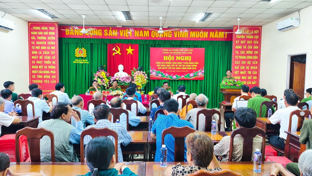 Toàn cảnh Hội nghị “Công an phường lắng nghe ý kiến Nhân dân” năm 2026