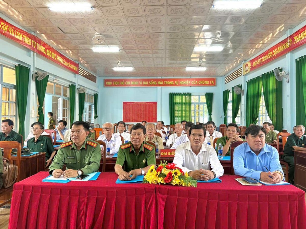 Các đại biểu dự Đại hội thành lập Hội Cựu CAND xã Cù Lao Dung lần thứ I, nhiệm kỳ 2026 – 2031.